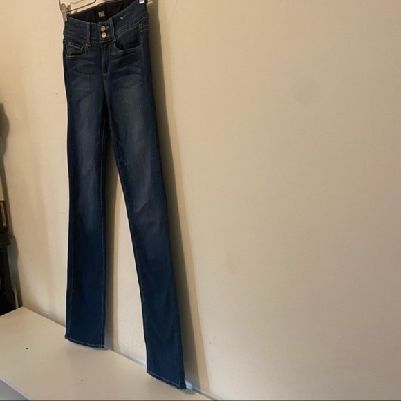 Paige Hidden Hills Mid Rise Straight Leg Dark wash Jeans Size 25 - Picture 12 of 14